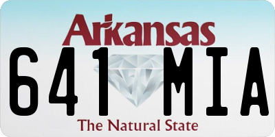 AR license plate 641MIA