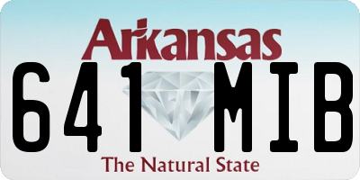 AR license plate 641MIB