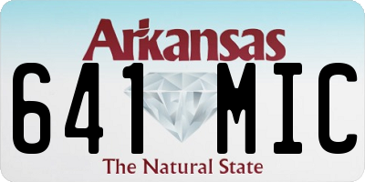 AR license plate 641MIC