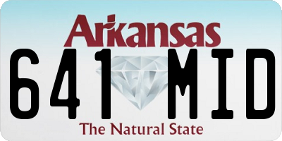 AR license plate 641MID