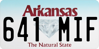 AR license plate 641MIF