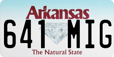 AR license plate 641MIG