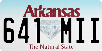 AR license plate 641MII