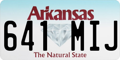 AR license plate 641MIJ