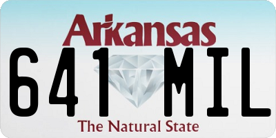 AR license plate 641MIL
