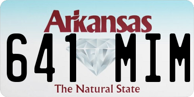 AR license plate 641MIM
