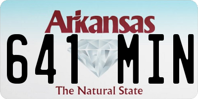 AR license plate 641MIN