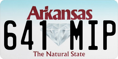 AR license plate 641MIP