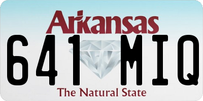 AR license plate 641MIQ