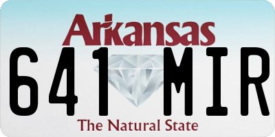 AR license plate 641MIR
