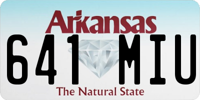 AR license plate 641MIU