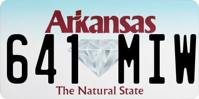 AR license plate 641MIW
