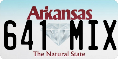 AR license plate 641MIX