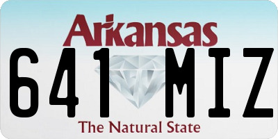 AR license plate 641MIZ