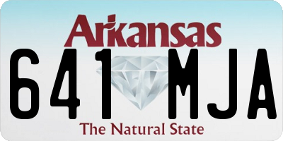 AR license plate 641MJA