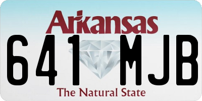 AR license plate 641MJB