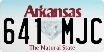 AR license plate 641MJC