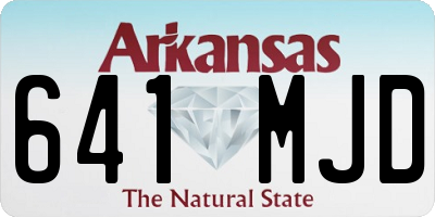 AR license plate 641MJD