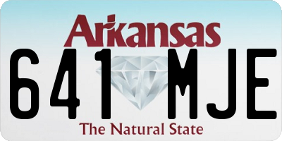 AR license plate 641MJE