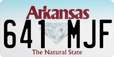 AR license plate 641MJF