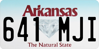 AR license plate 641MJI