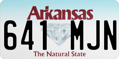 AR license plate 641MJN