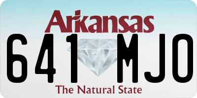 AR license plate 641MJO