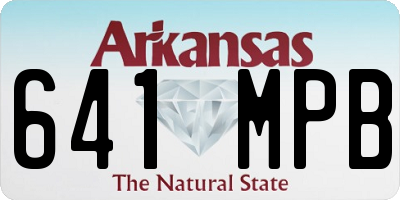 AR license plate 641MPB