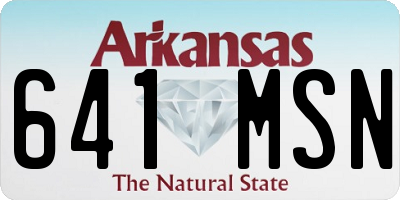 AR license plate 641MSN