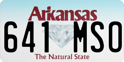 AR license plate 641MSO