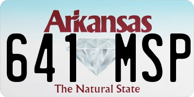 AR license plate 641MSP