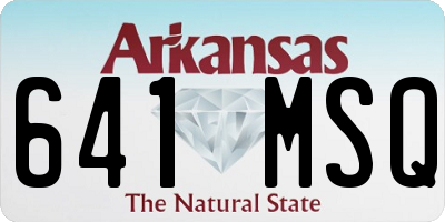AR license plate 641MSQ