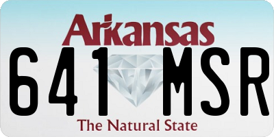 AR license plate 641MSR