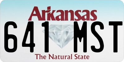 AR license plate 641MST