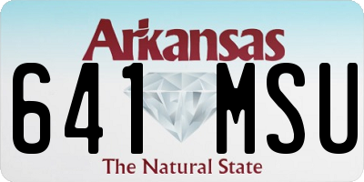 AR license plate 641MSU