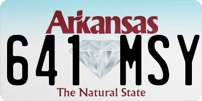 AR license plate 641MSY