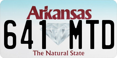 AR license plate 641MTD