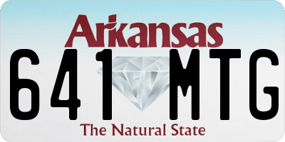 AR license plate 641MTG