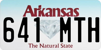 AR license plate 641MTH