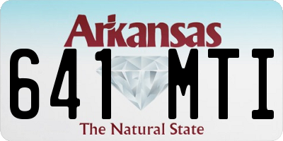 AR license plate 641MTI