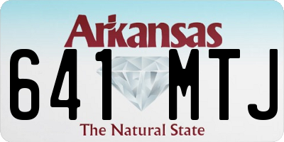 AR license plate 641MTJ