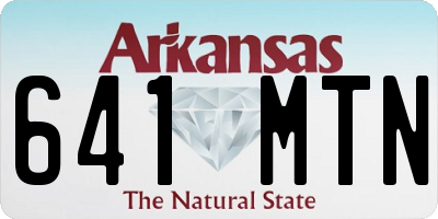 AR license plate 641MTN
