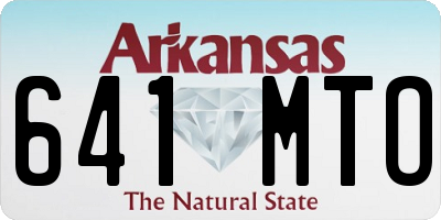 AR license plate 641MTO