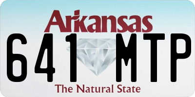 AR license plate 641MTP
