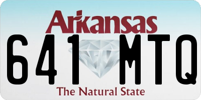 AR license plate 641MTQ