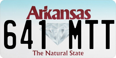AR license plate 641MTT