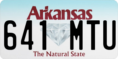 AR license plate 641MTU