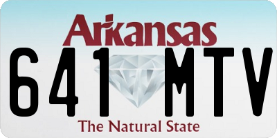 AR license plate 641MTV