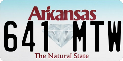 AR license plate 641MTW