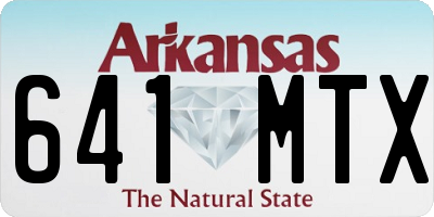 AR license plate 641MTX